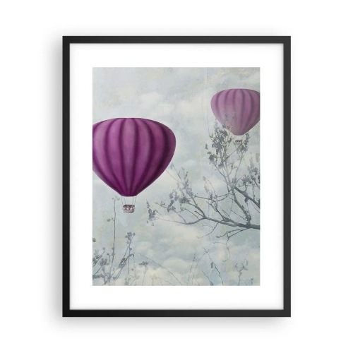 Poster in een zwarte lijst - Als schepen in de lucht - 40x50 cm