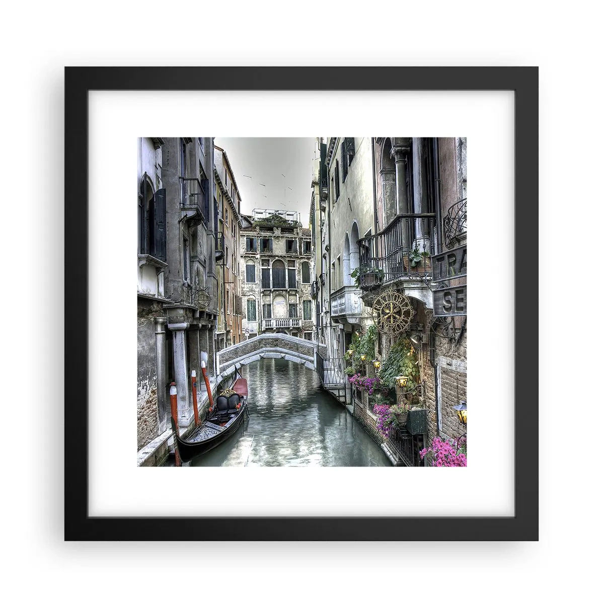 Poster in een zwarte lijst - Eeuwenlang in stille reflectie - 30x30 cm
