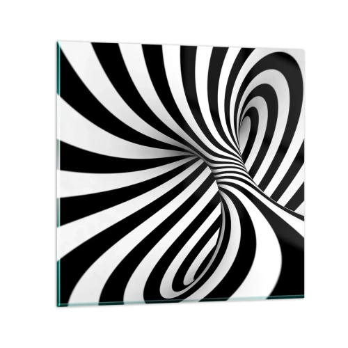 Schilderen op glas - Compositie: dansende ruimte - 70x70 cm