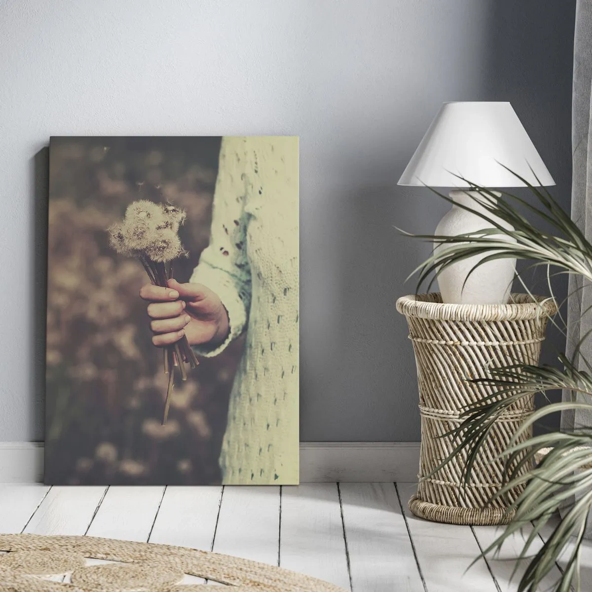 Schilderen op canvas - Bewaar ze alsjeblieft - 65x120 cm