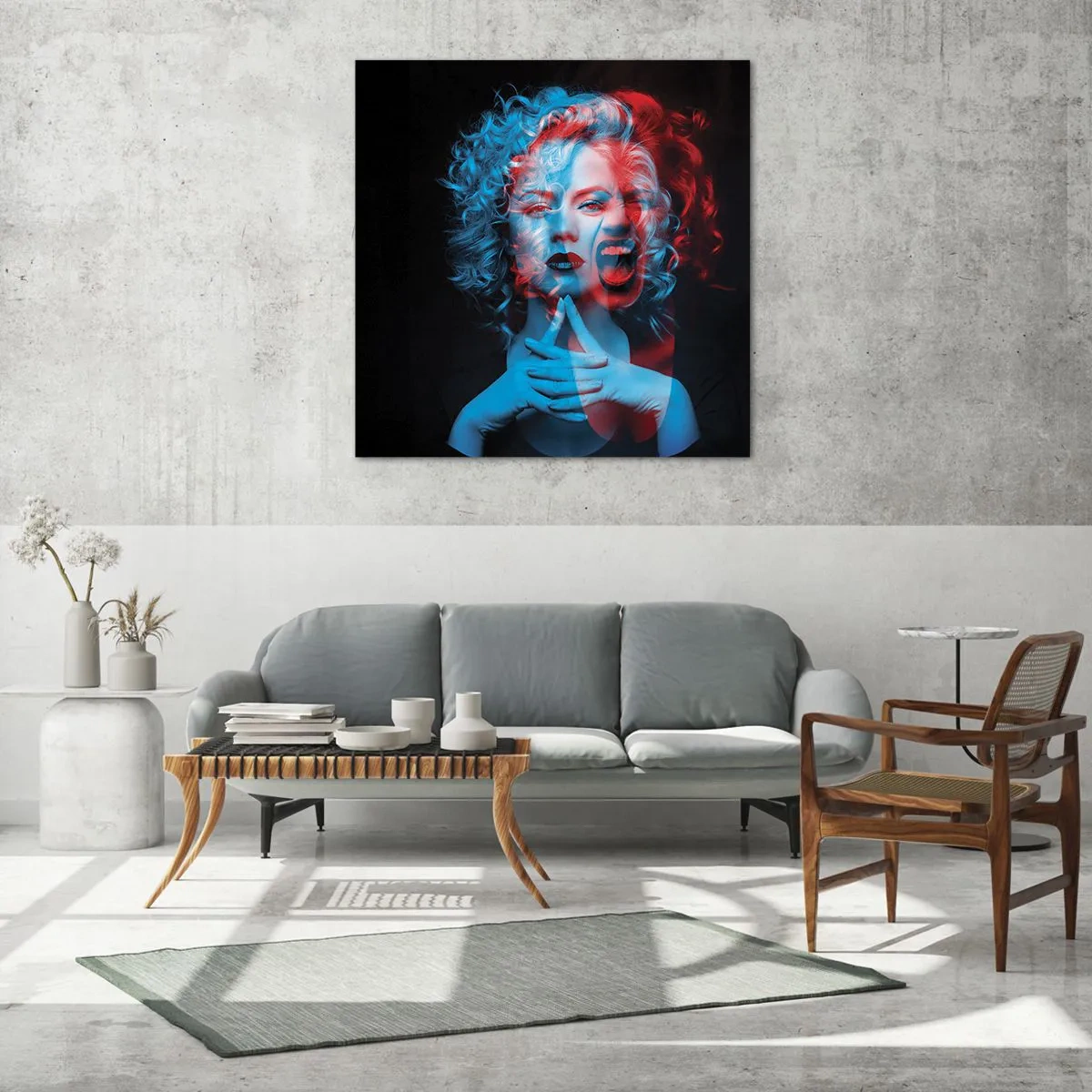 Schilderen op glas - Alter ego - 60x60 cm