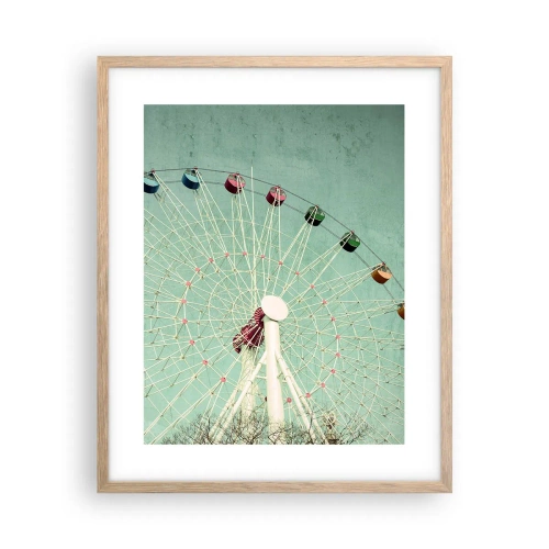 Een poster in een licht eiken lijst - Wij nodigen u uit om plezier te hebben - 40x50 cm