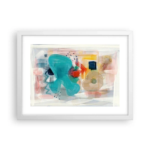 Poster in een witte lijst - Kleurrijk spel - 40x30 cm