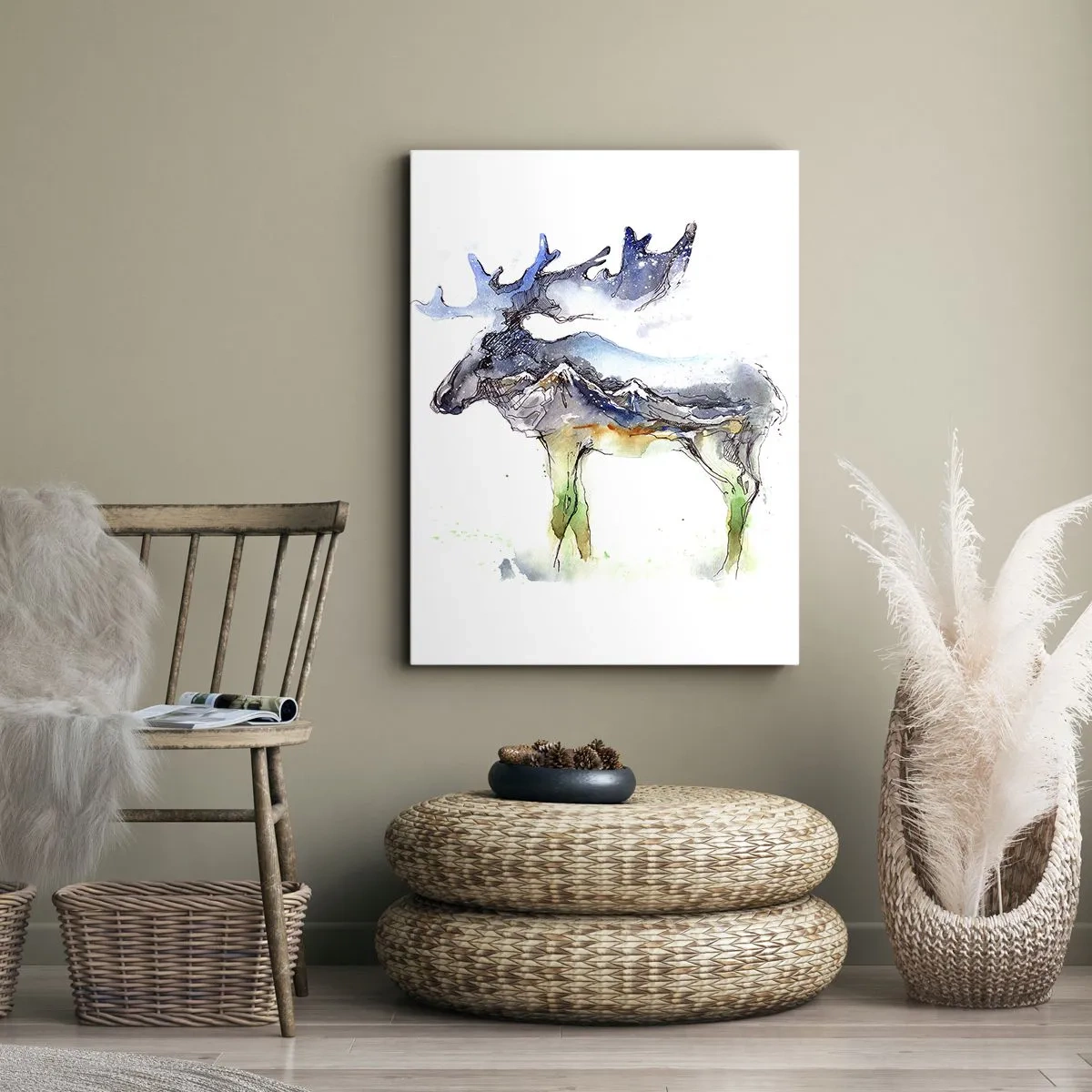 Schilderen op canvas - De held van een winters verhaal - 70x100 cm