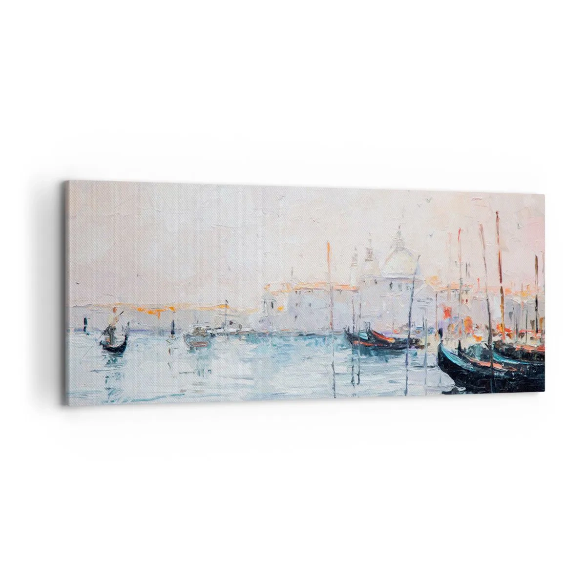 Schilderen op canvas - Achter het water, achter de mist - 100x40 cm
