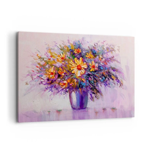 Schilderen op canvas - Het ruikt zoet, ziet er zoet uit - 100x70 cm