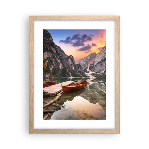 Een poster in een licht eiken lijst - Belofte van de dag - 30x40 cm