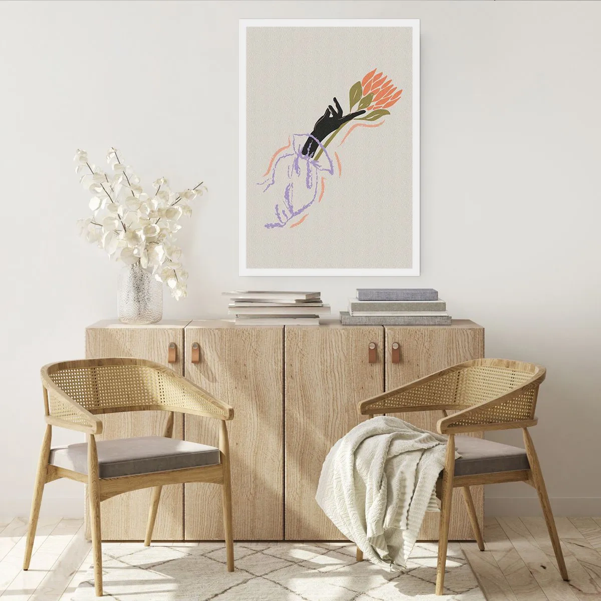 Poster - Zusterlijke aanraking - 50x70 cm