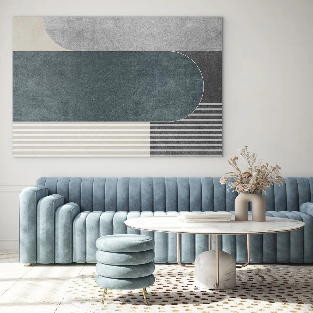 Schilderen op glas - Compositie op niveau - 100x70 cm