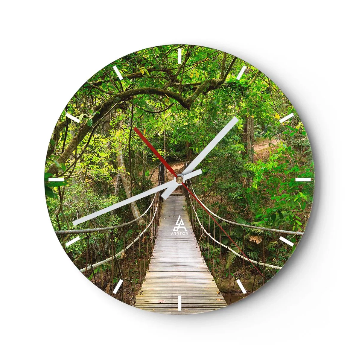 Wandklok - Klok - Want er staat een klimplant in de tuin - 40x40 cm