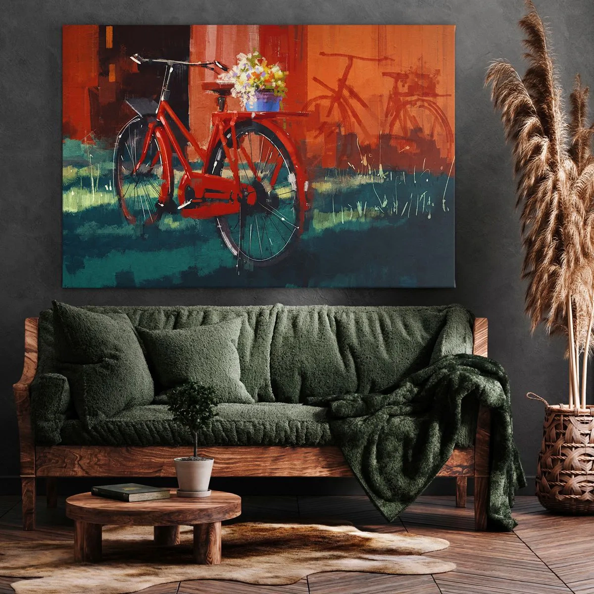 Schilderen op canvas - Ik wil met mijn fiets rijden - 120x80 cm