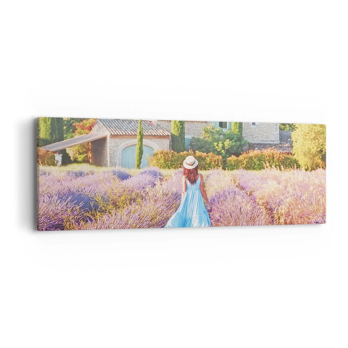 Schilderen op canvas - Lavendel meisje - 90x30 cm