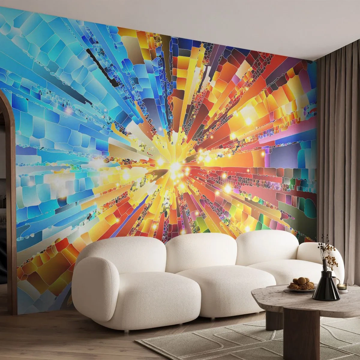 Fotobehang Standard Eco - In medias res - Abstractie, Deel, 3D - 400x280 cm