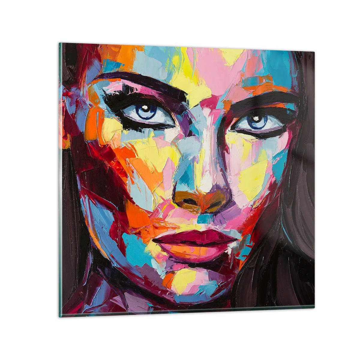 Schilderen op glas - De ziel is ook kleurrijk - 60x60 cm