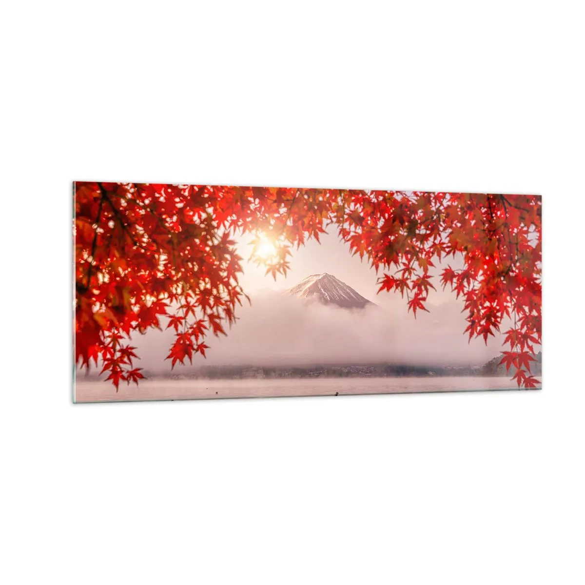 Schilderen op glas - In het Japanse klimaat - 100x40 cm