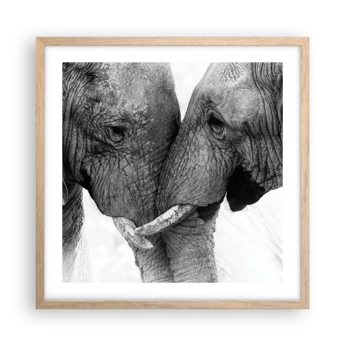 Een poster in een licht eiken lijst - Oprechte bekentenis - 50x50 cm