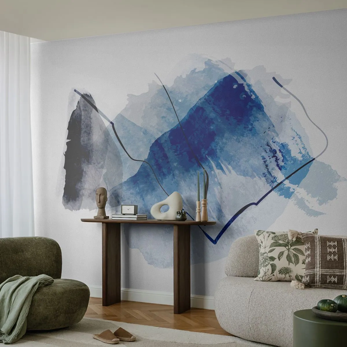 Fotobehang Premium Sand - Ijsberg - Abstractie, Deel, Moderne kunst - 100x70 cm
