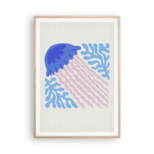 Een poster in een licht eiken lijst - Als uit een andere wereld - 70x100 cm