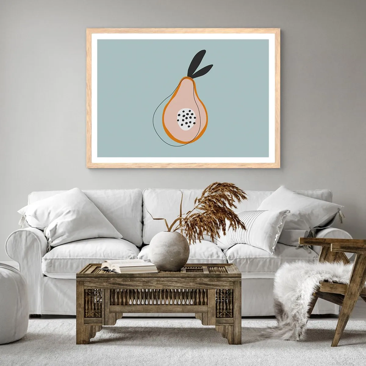 Een poster in een licht eiken lijst - Doordringen in de aard van de dingen - 70x50 cm