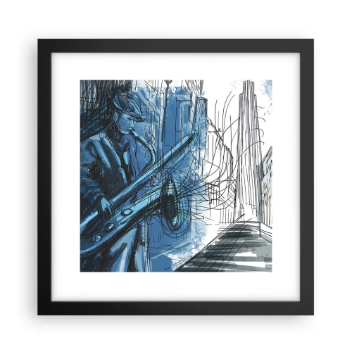 Poster in een zwarte lijst - Stedelijke Rapsodie - 30x30 cm