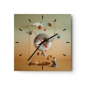 Wandklok - Klok - Er kan van alles gebeuren - 30x30 cm