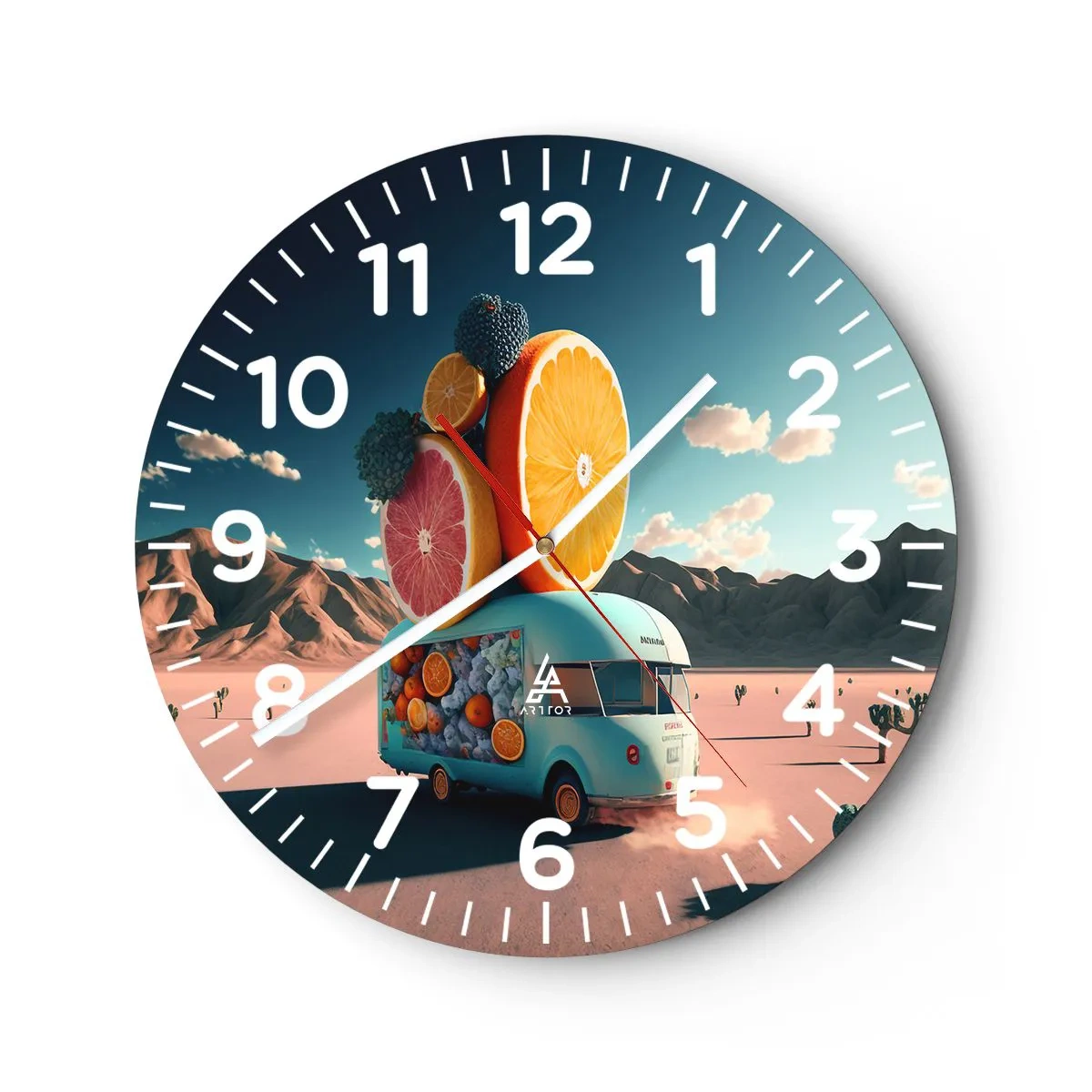 Wandklok - Klok - De smaak van vakantie - 30x30 cm