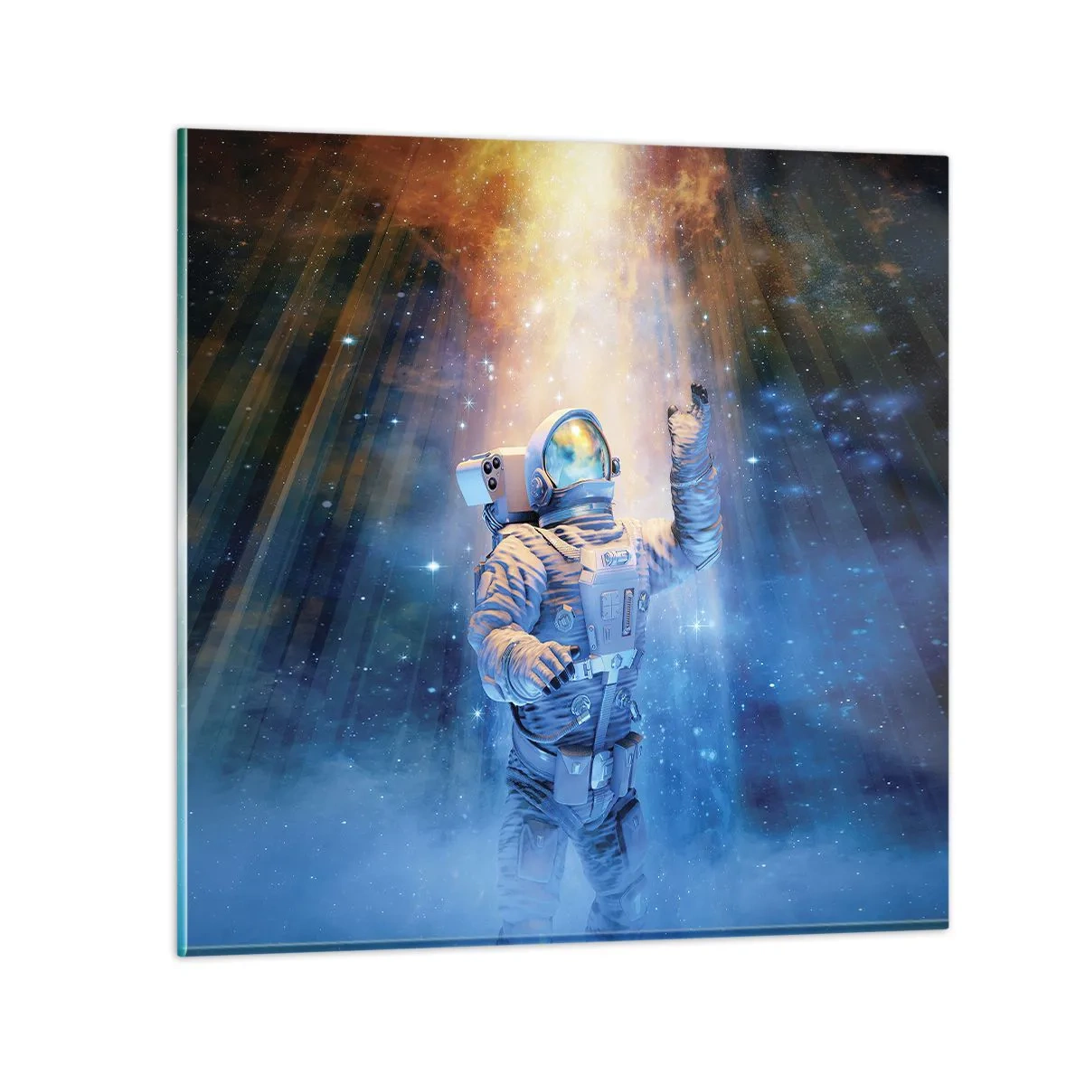 Schilderen op glas - Eindelijk aan het einde - 40x40 cm