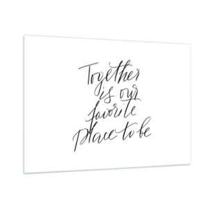 Schilderen op glas - Voel jij het ook? - 100x70 cm