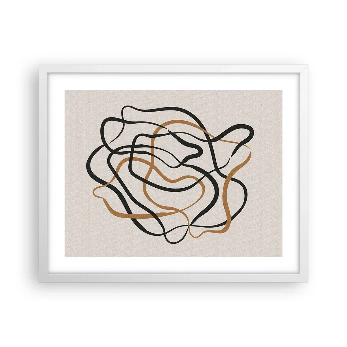 Poster in een witte lijst - Alles ging mis - 50x40 cm