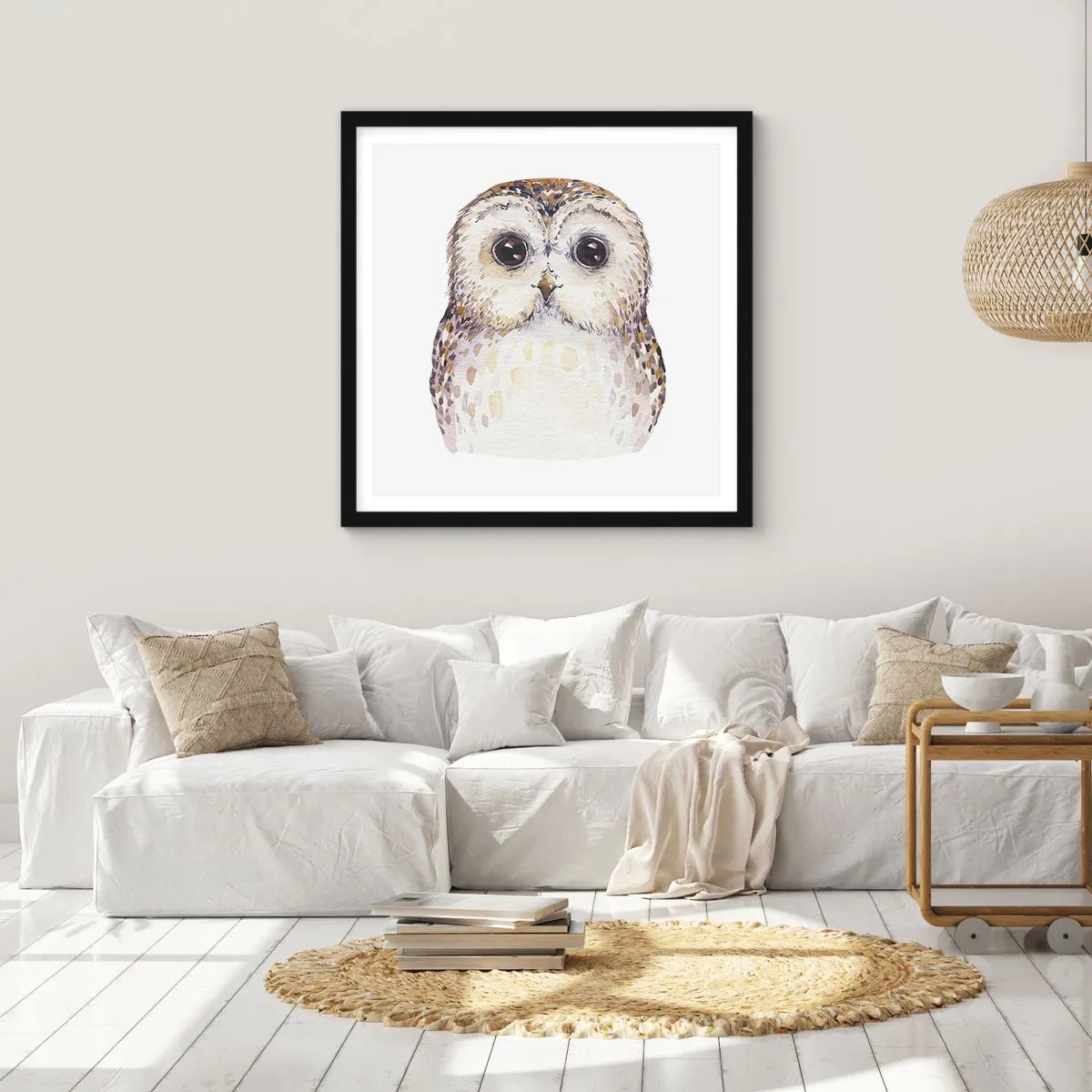 Poster in een zwarte lijst - Kijk in mijn ogen - 30x30 cm