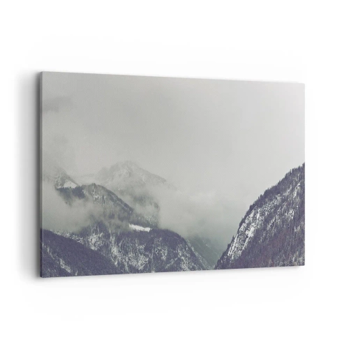 Schilderen op canvas - Mistige vallei - 120x80 cm
