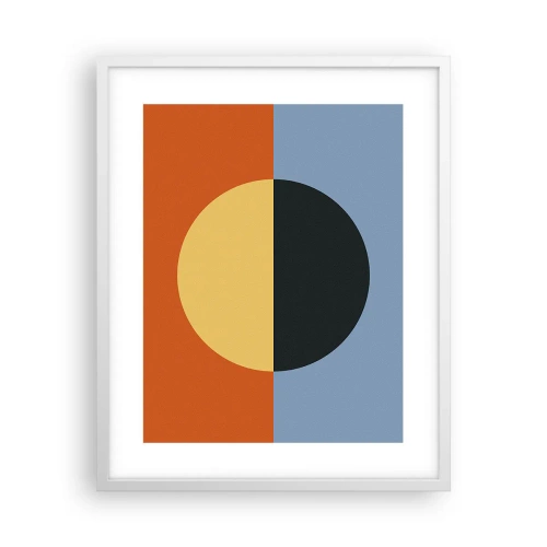 Poster in een witte lijst - Een compositie van warmte en koelte - 40x50 cm