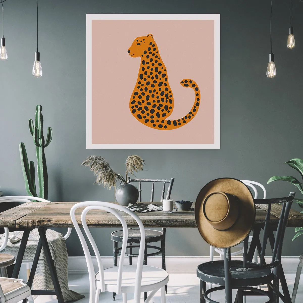 Poster - Luipaardprint is een modieus print - 50x50 cm