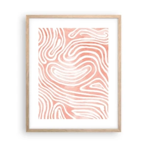 Een poster in een licht eiken lijst - In het koraallabyrint - 40x50 cm