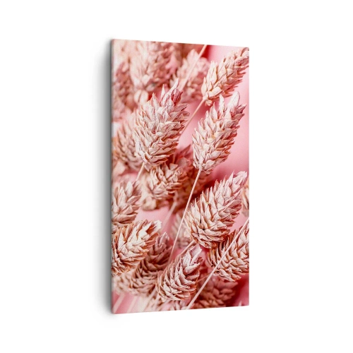 Schilderen op canvas - Een bloemencascade in roze - 45x80 cm