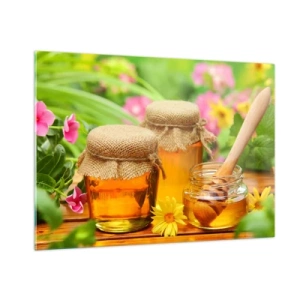 Schilderen op glas - Zoet en bloemig - 100x70 cm