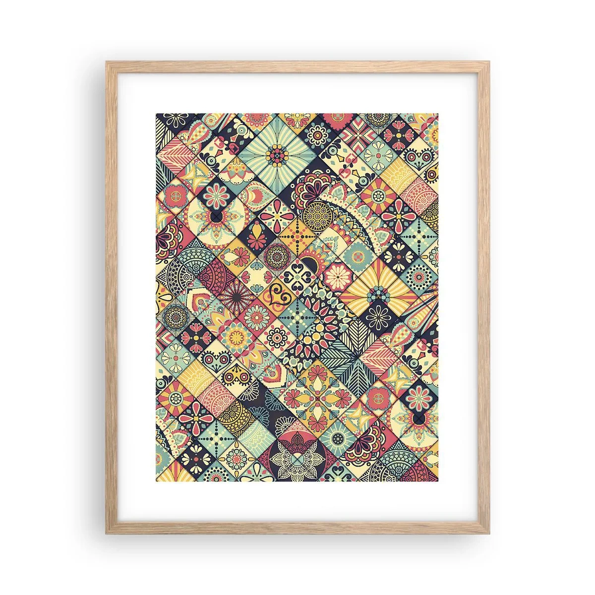 Een poster in een licht eiken lijst - Marokkaanse sfeer - 40x50 cm
