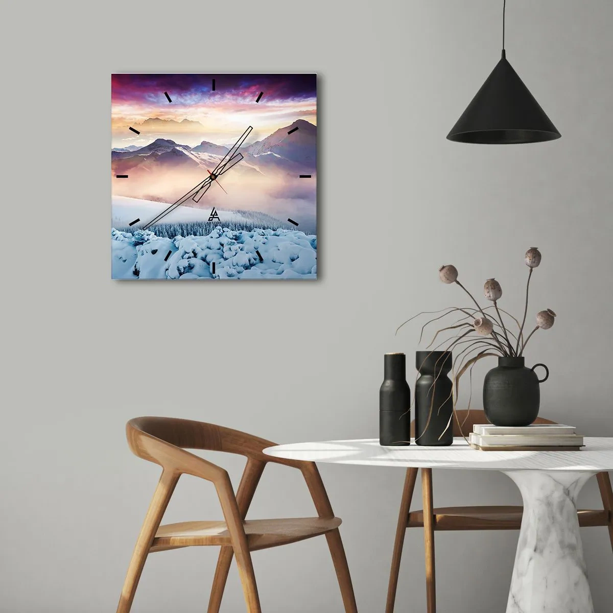 Wandklok - Klok - De kracht en puurheid van de natuur - 40x40 cm