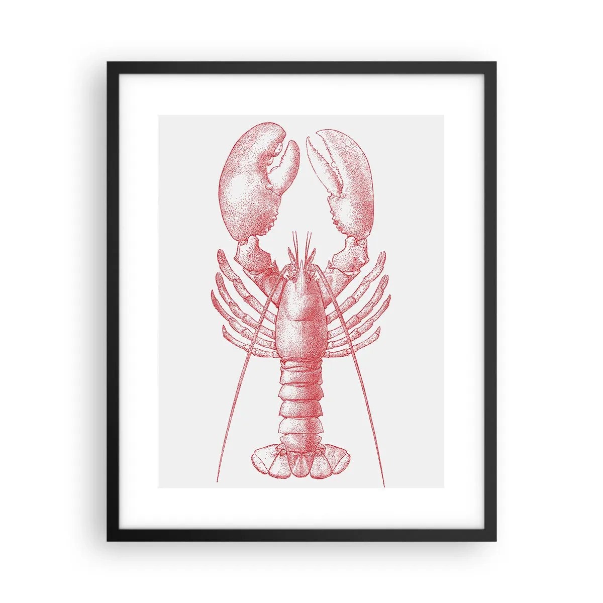 Poster in een zwarte lijst - Een kreeft waardig Homer - 40x50 cm