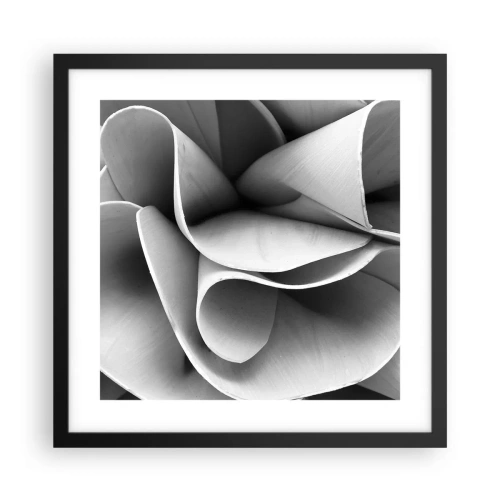 Poster in een zwarte lijst - Het gebeurt in de ruimte - 40x40 cm