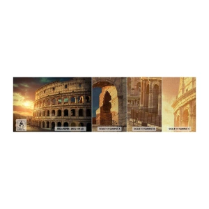 Fotobehang Monster Premium Canvas - Een kolossale indruk - Colosseum, Rome, Architectuur - 100x30 cm