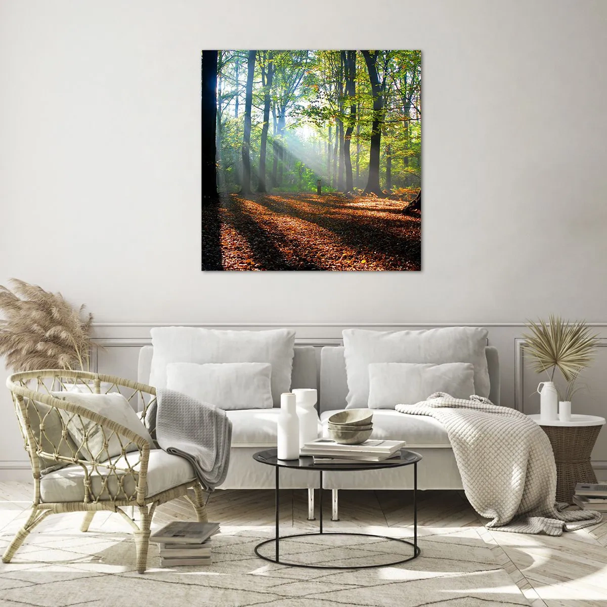 Schilderen op glas - Lichten en schaduwen - 70x70 cm