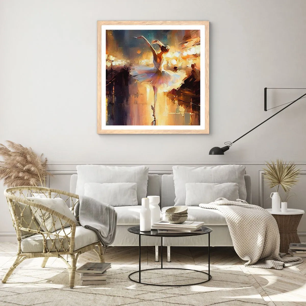 Een poster in een licht eiken lijst - Wonder op straat - 40x40 cm