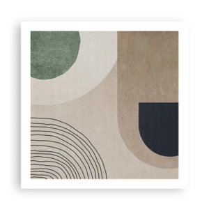 Poster - De zachtheid van het ovaal - 60x60 cm