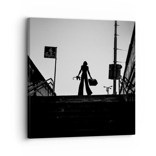 Schilderen op canvas - Stedelijk dwalen - 30x30 cm