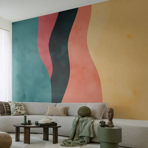 Fotobehang Premium Sand - Conforme non-conformiteit - Abstractie, Deel, Moderne kunst. - 500x350 cm