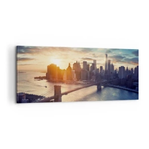 Schilderen op canvas - Westers cultuurmonument - 100x40 cm