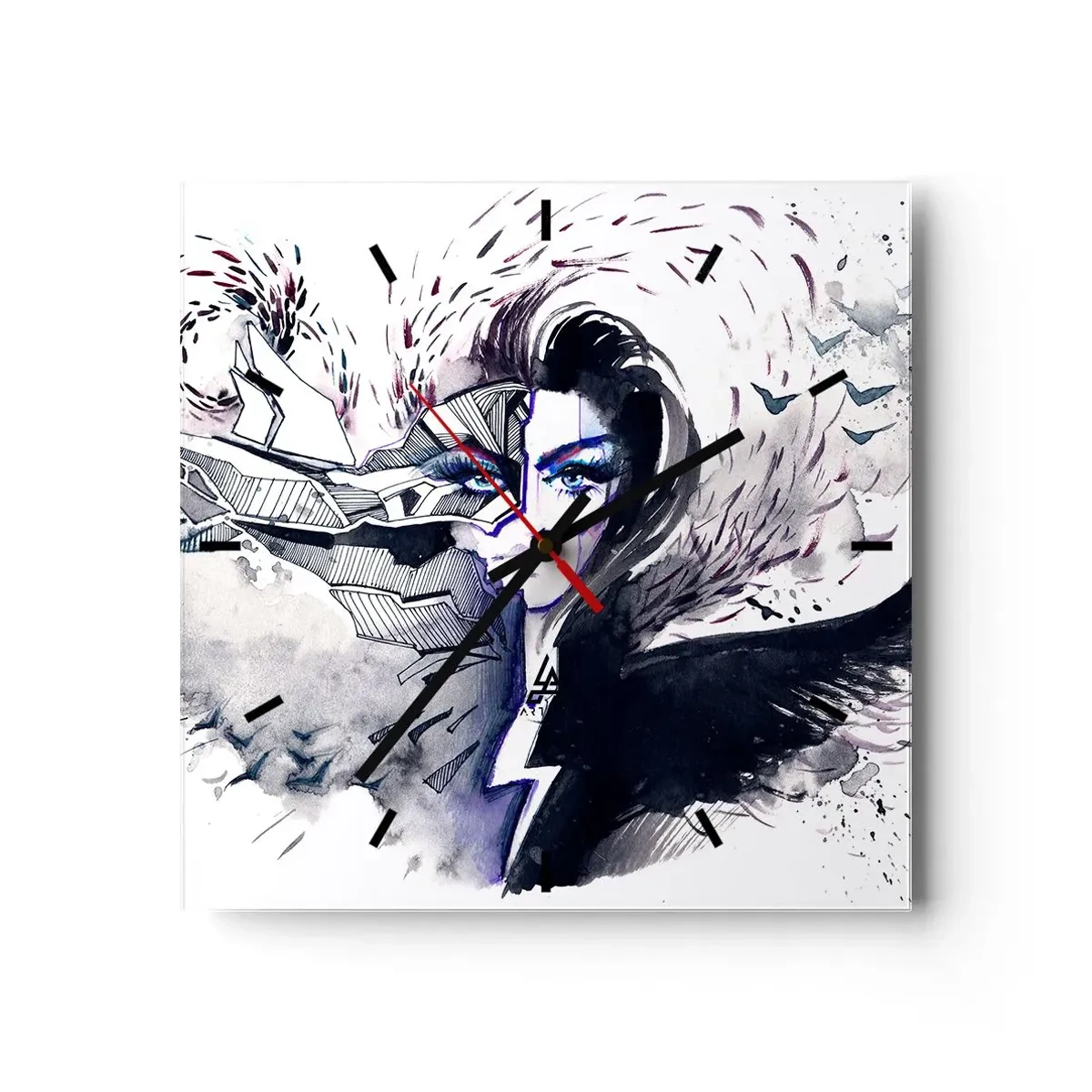 Wandklok - Klok - Demonisch en mooi - 30x30 cm