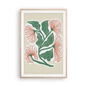 Een poster in een licht eiken lijst - Folk en modern - 61x91 cm