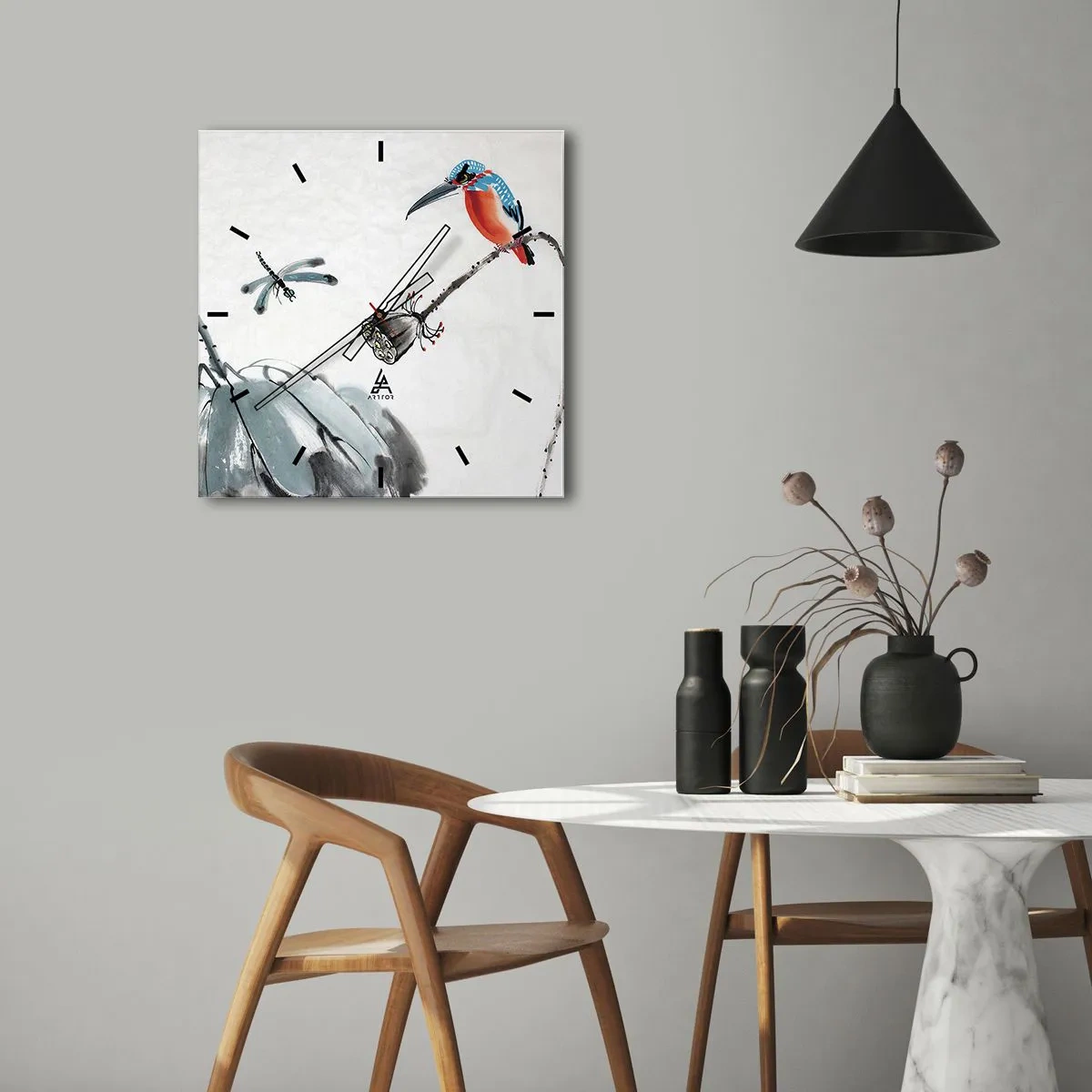 Wandklok - Klok - Het leven van de weide - 40x40 cm